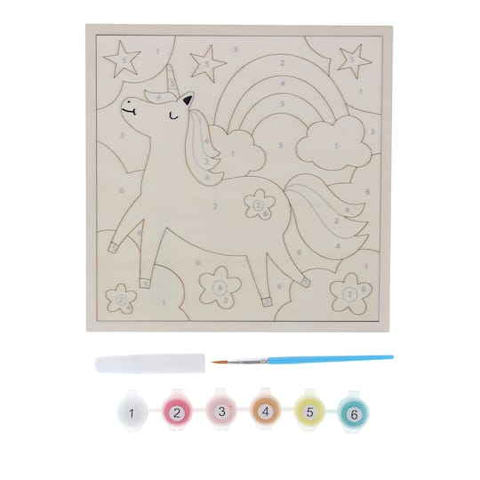 12 Pack: Fantasy Wood Paint-by-Number Puzzle Kit by Creatology™